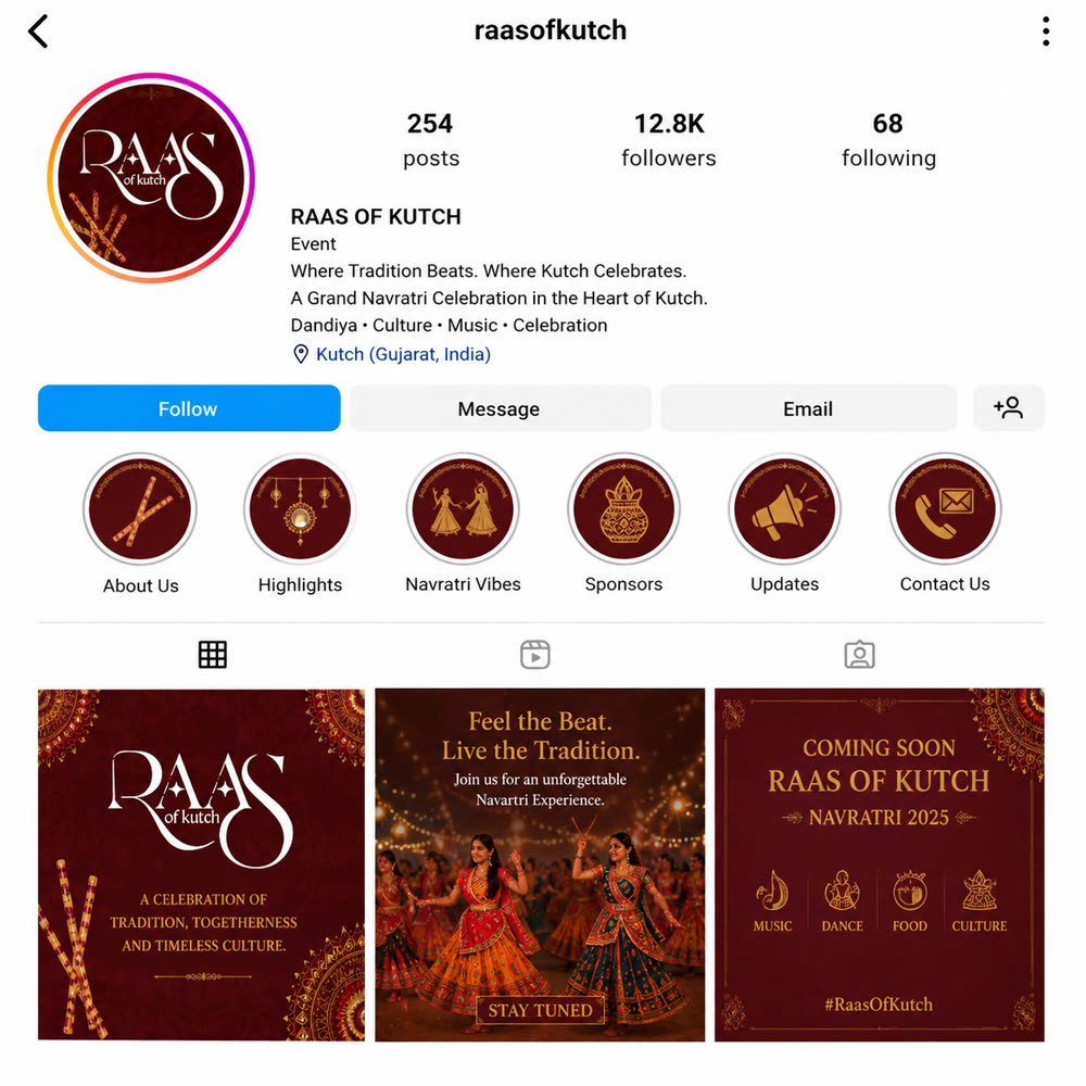 Mandli Partner featured on the Raas of Kutch Instagram profile
